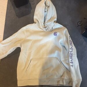 Carhartt Women’s Light Green Hoodie with Logo